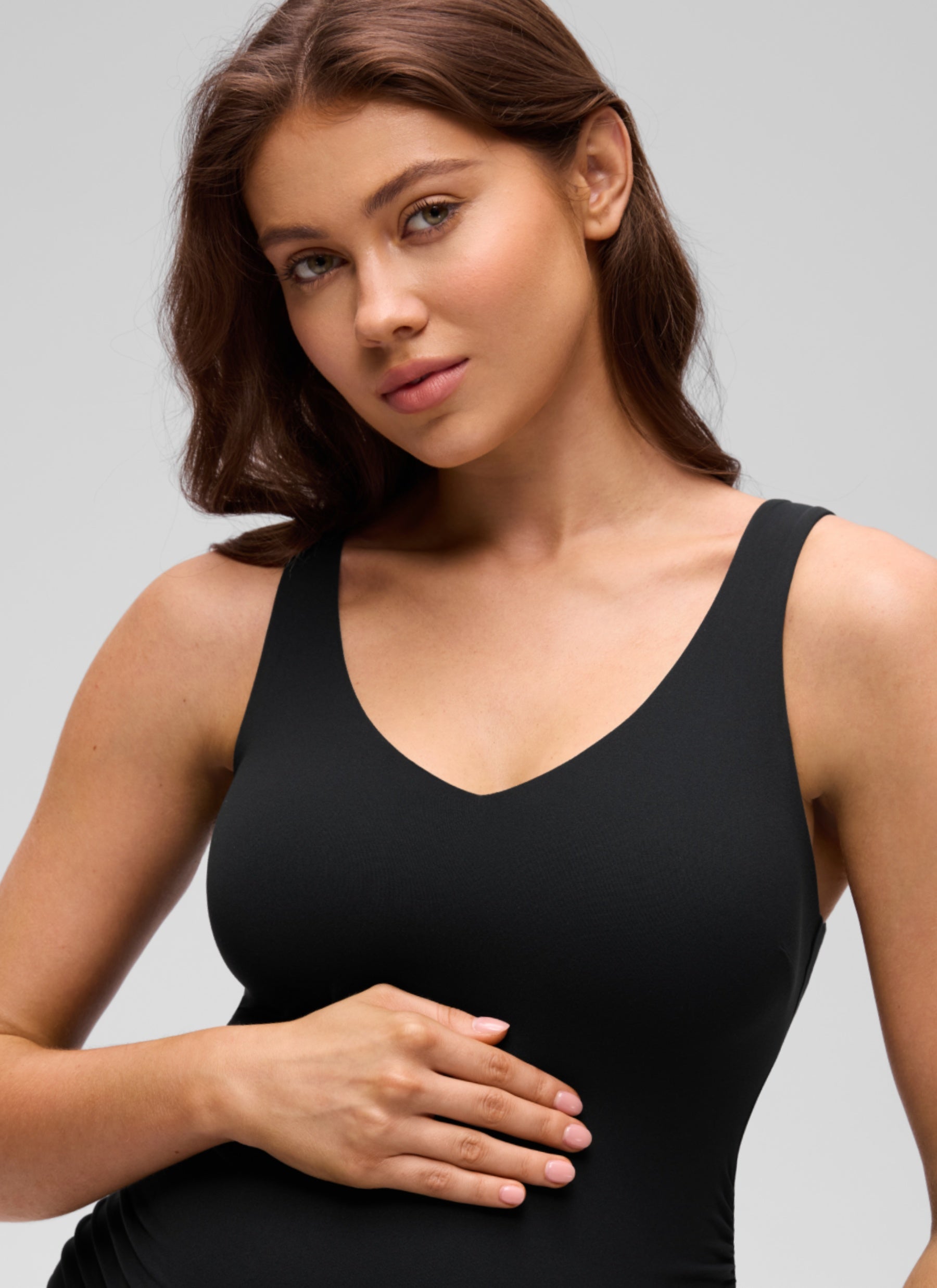 שמלת הריון Butterluxe V Neck - שחור